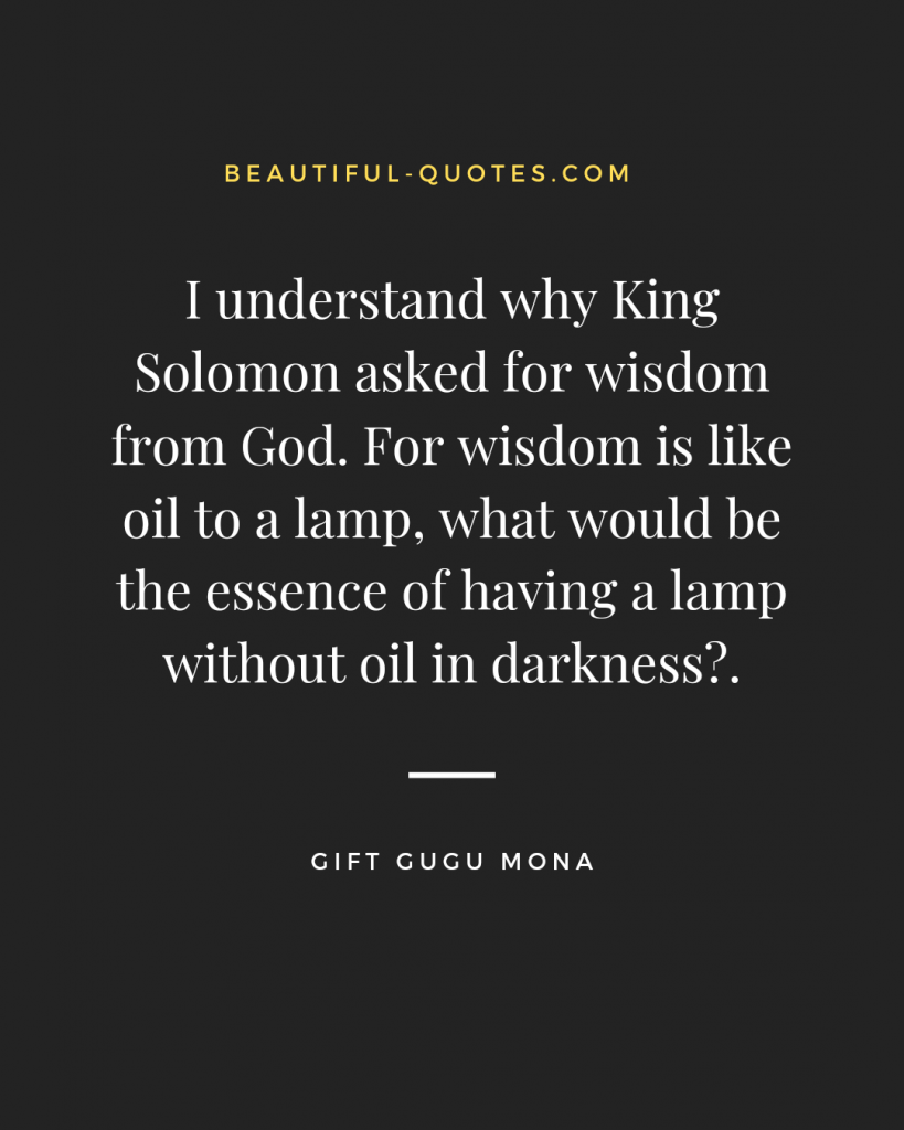 Gugu Mona, King Solomon, God