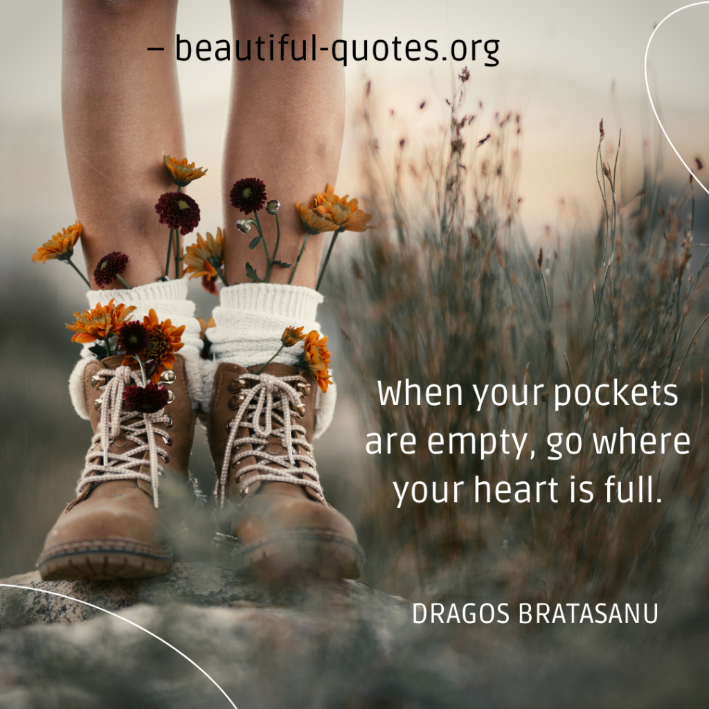 When your pockets are empty - Quote 