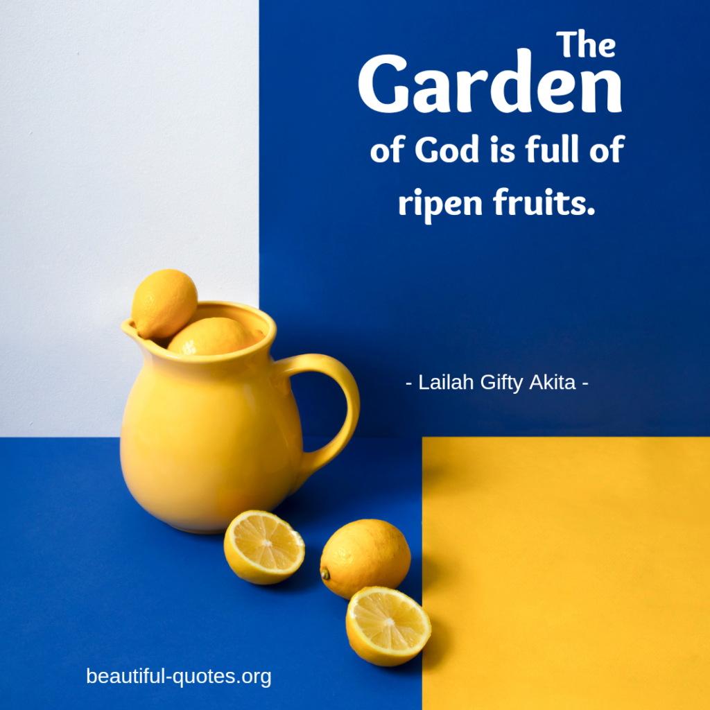 Lailah Gifty Akita Quote - Garden of god