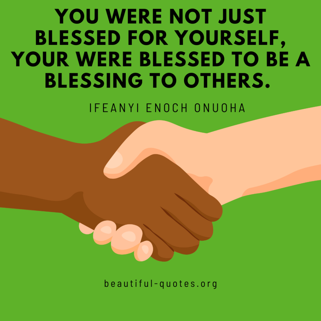 Ifeanyi Enoch Onuoha - Quote - Blessed yourself