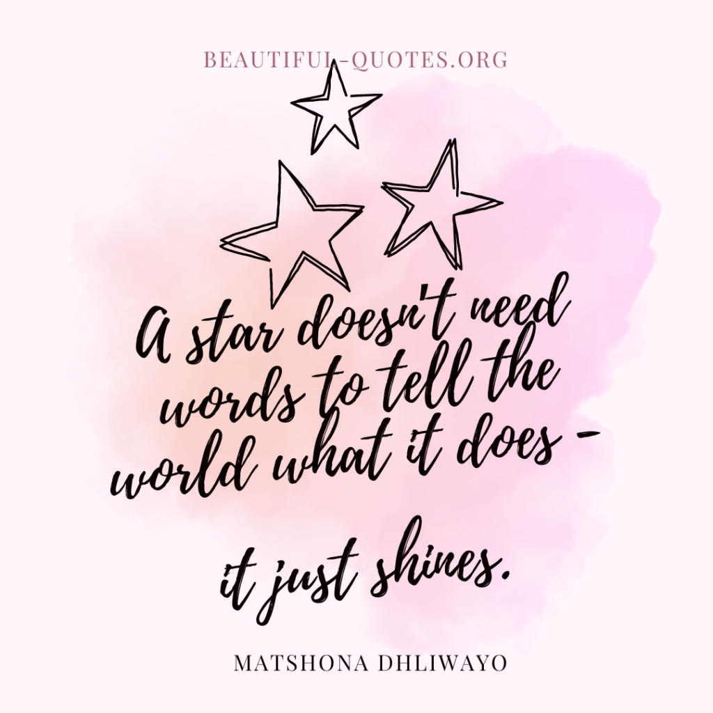 Matshona Dhliwayo - star - shining - quote
