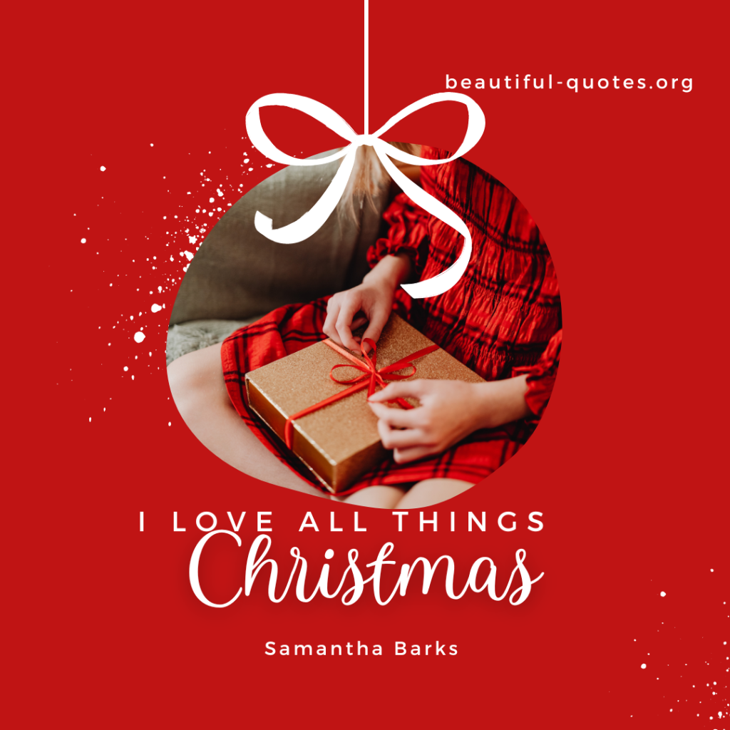 Samantha Barks - Christmas - love - quote